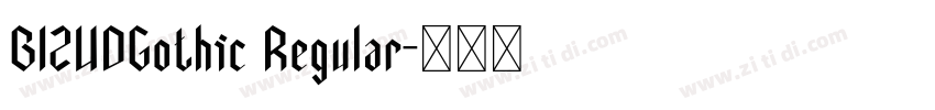 BIZUDGothic Regular字体转换